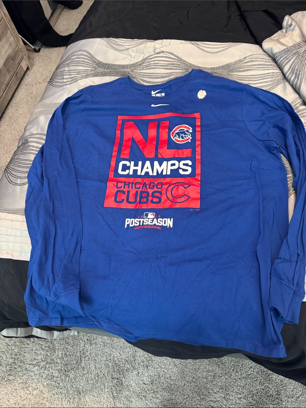 Nike Blue Chicago Cubs NL Champs Long Sleeve Shirt